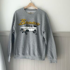 Ford Bronco Crewneck Gray Mens Medium